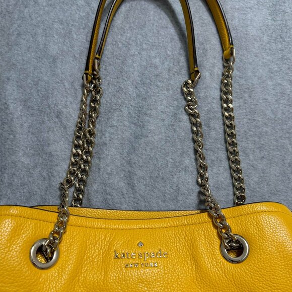 KATE SPADE YELLOW/GOLD Jordyn handbag, Pebbled leather - Picture 7 of 10